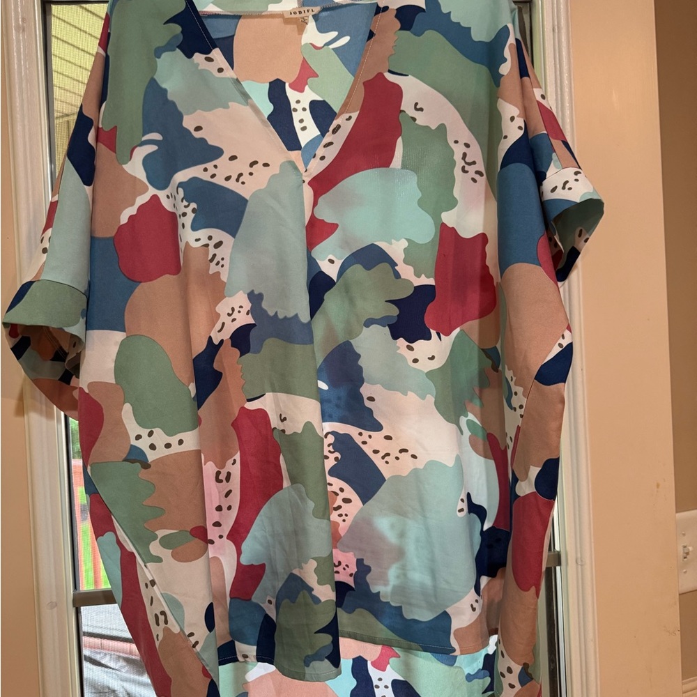 JODIFL Multicolor Abstract Print Top
